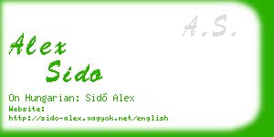 alex sido business card