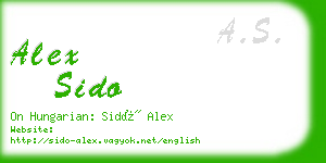 alex sido business card